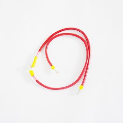 Tubular terminal round piece connecting wire